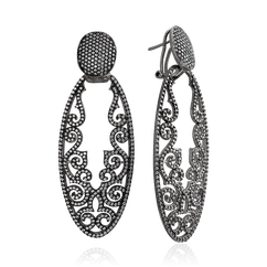 Серьги с фианитами из серебра 925 пробы (арт. 50263)