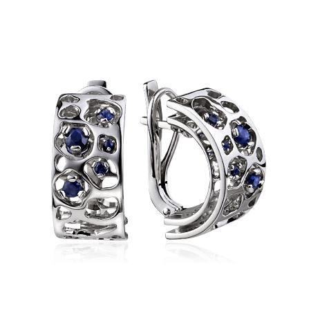 

Серьги с сапфирами из белого золота 585 пробы