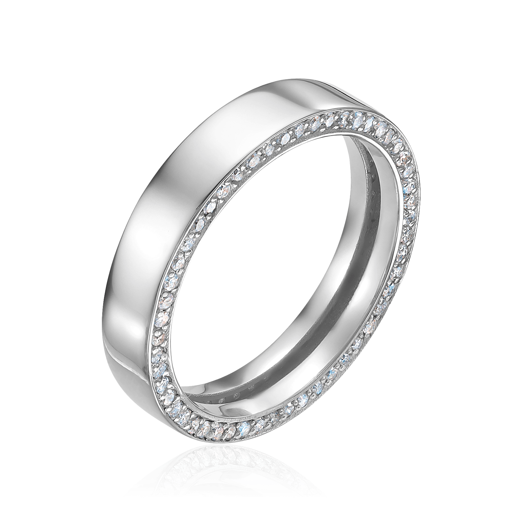 Кольцо с бриллиантами из белого золота 585 пробы (арт. 101029)