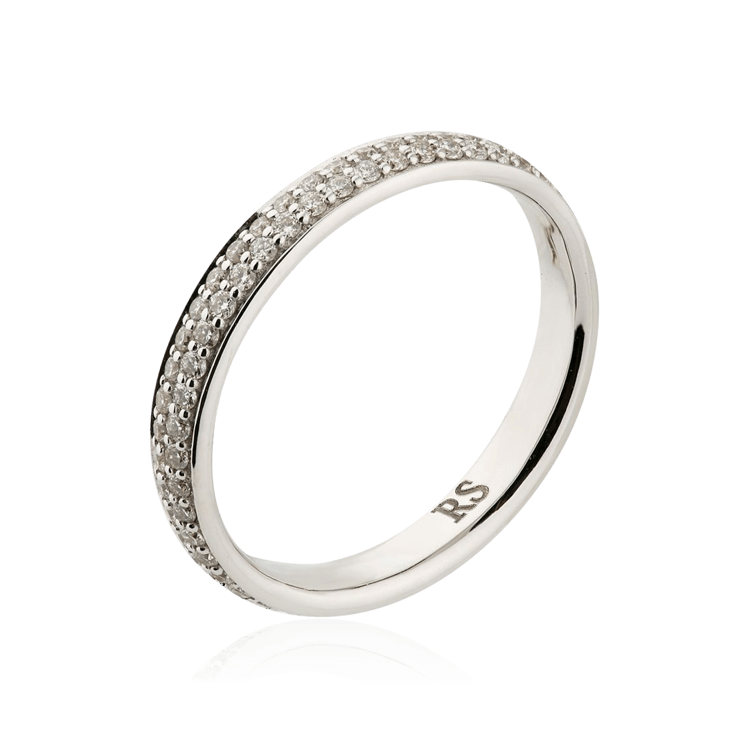 Кольцо с бриллиантами из белого золота 750 пробы (арт. 99674)