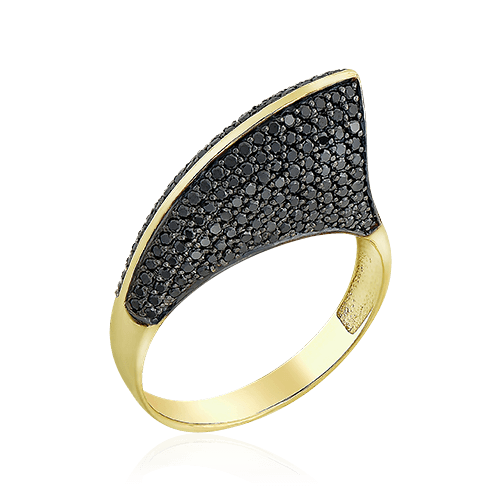 Кольцо с бриллиантами из желтого золота 585 (арт. 59563)