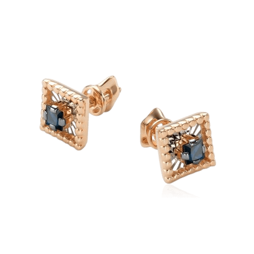 Серьги с сапфиром из красного золота 585 пробы (арт. 130094)