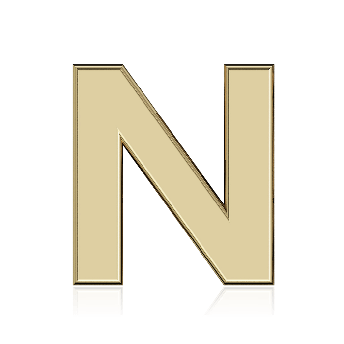 

Подвеска буква "n" из желтого золота 585 пробы, Коллекция Weeks