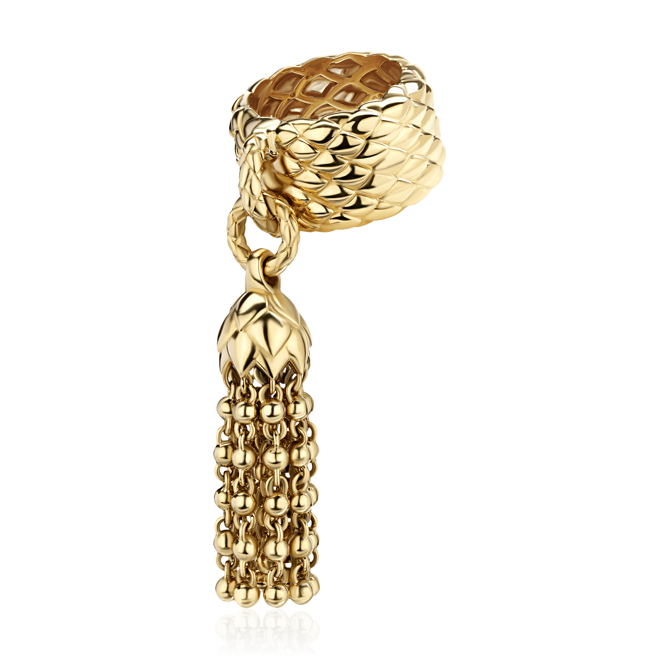 Кольцо без вставок из желтого золота 750 пробы (арт. 103902)