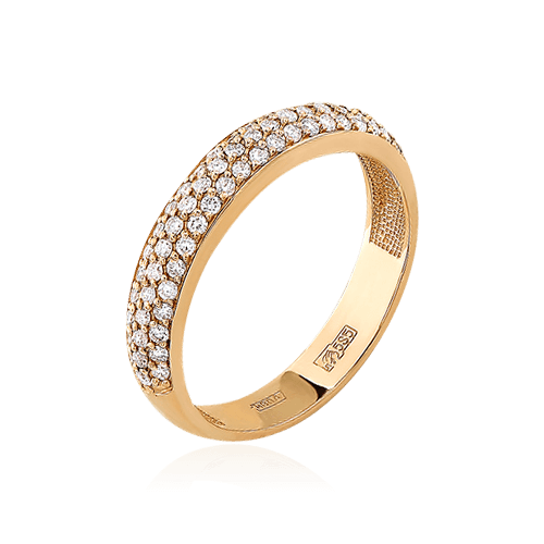 Кольцо с бриллиантами из красного золота 585 (арт. 62822)