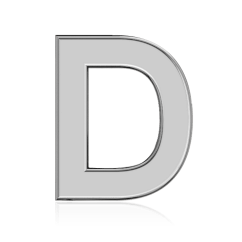 Подвеска буква d из белого золота 585 пробы, Коллекция Weeks (арт. 33707)
