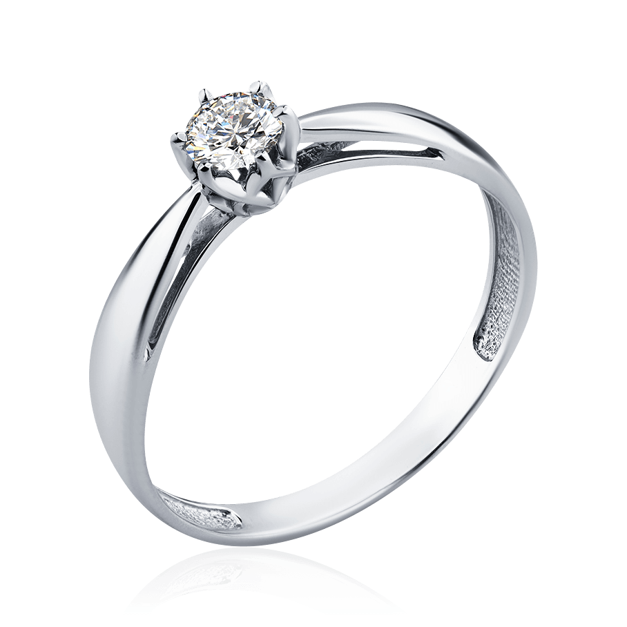 Кольцо с бриллиантами из белого золота 585, фото № 1