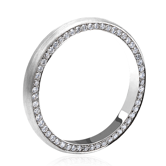Кольцо с бриллиантами из белого золота 750 пробы (арт. 44627)