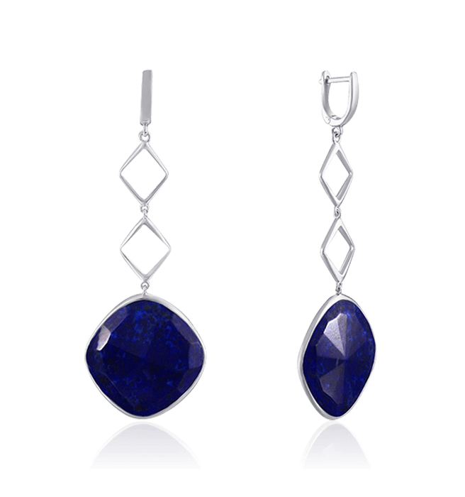 

Серьги с лазуритом из серебра 925 пробы