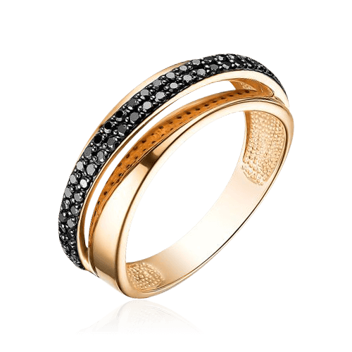 Кольцо с бриллиантами из красного золота 585 пробы (арт. 101907)