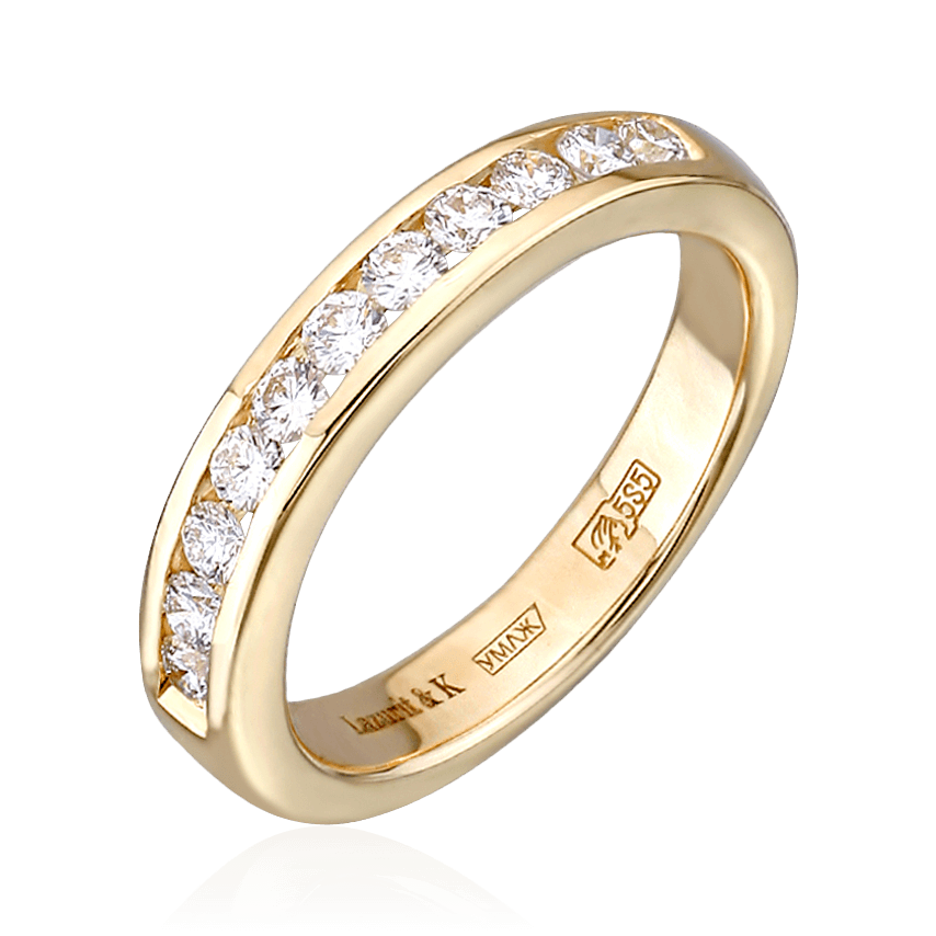 Кольцо с бриллиантами из желтого золота 585 (арт. 89699)
