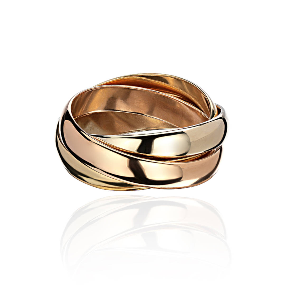 Обручальное кольцо Картье из комбинированного золота 585 пробы, фото № 2
