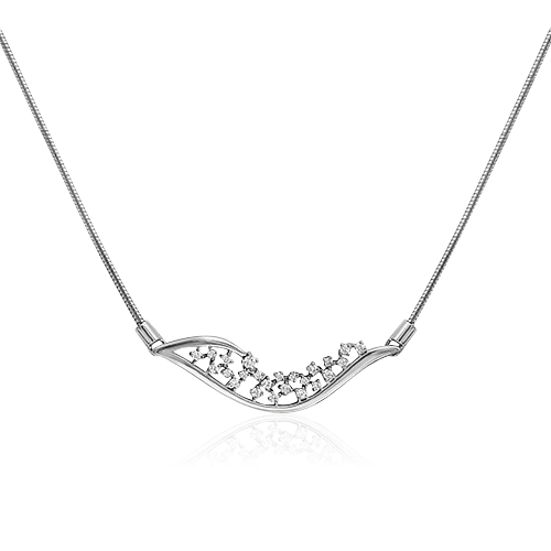 

Колье из серебра с фианитами Swarovski