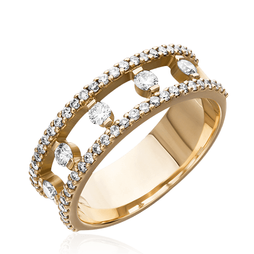 Кольцо с бриллиантами из желтого золота 585 (арт. 35506)