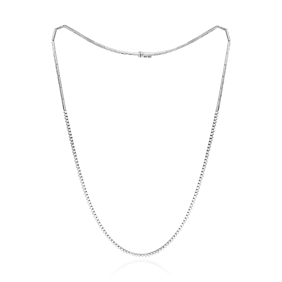 Колье с бриллиантами из белого золота 585 пробы (арт. 39586)