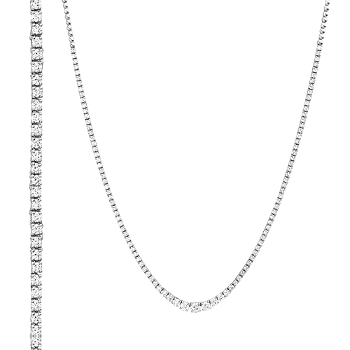 Колье с бриллиантами из белого золота 585 пробы (арт. 39552)