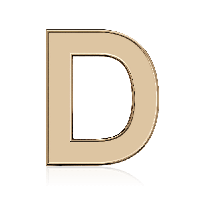 

Подвеска буква "d" из красного золота 585 пробы, Коллекция Weeks