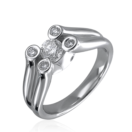 Помолвочное кольцо с бриллиантом Осколок льда (арт. 10952)
