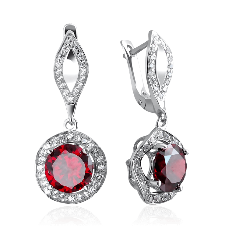 

Серьги с фианитами из серебра 925 пробы