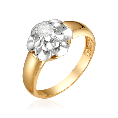 Кольцо с бриллиантами из красного и белого золота 585 (арт. 59525)