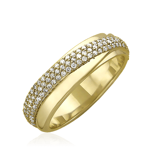 Кольцо с бриллиантами из желтого золота 750 (арт. 24073)