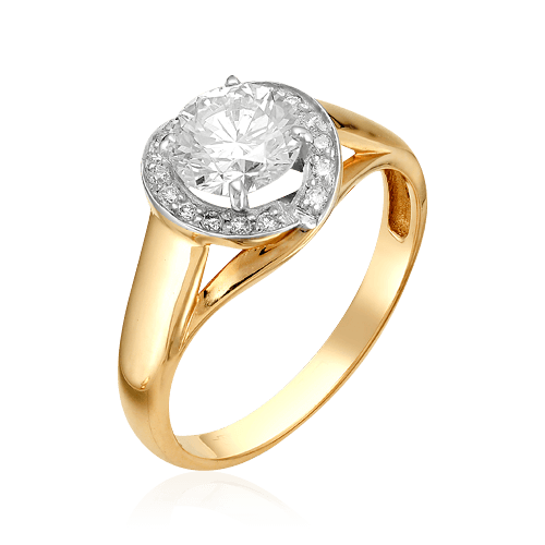 Кольцо с бриллиантами из красного золота 585 (арт. 59512)