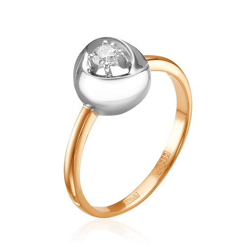 Кольцо с бриллиантами из комбинированного золота 585 (арт. 53195)