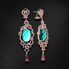 Серьги с цирконием из серебра 925 пробы (арт. 45135)
