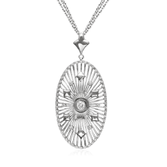 Колье с бриллиантами из белого золота 750 пробы из коллекции Sole (Bergio) (арт. 11402)