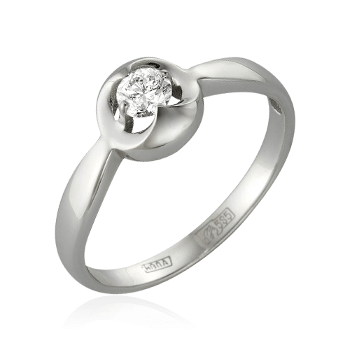 Кольцо с бриллиантами из белого золота 585 (арт. 59510)