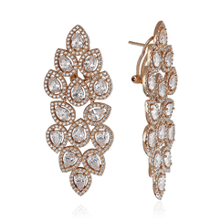 Серьги с цирконом из серебра 925 пробы (арт. 50259)