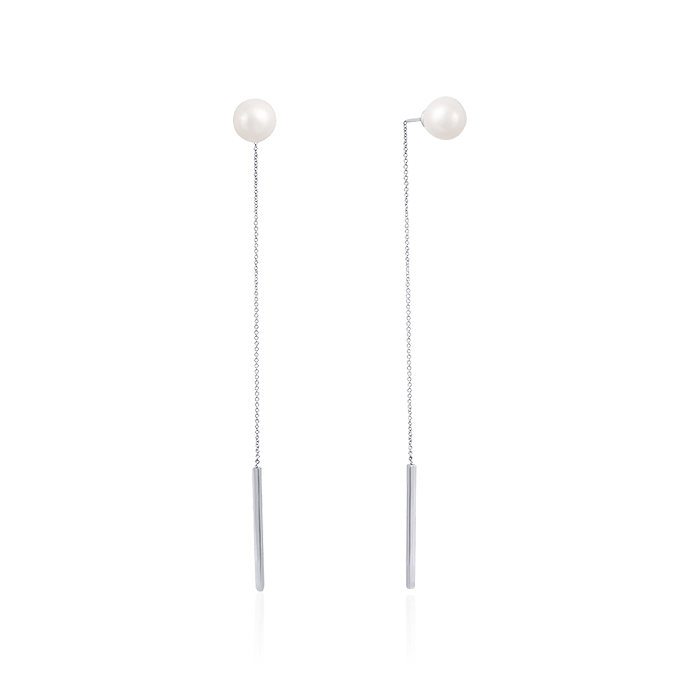 

Серьги с жемчугом из серебра 925 пробы