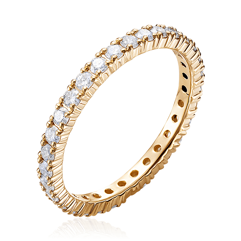 Кольцо с бриллиантами из красного золота 585 (арт. 85555)