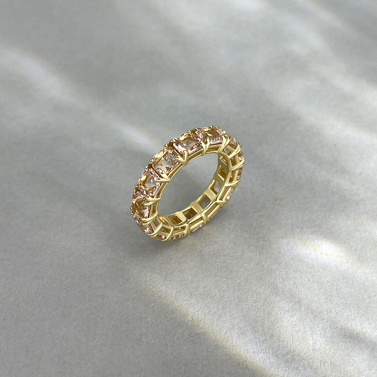 Кольцо с морганитом из желтого золота 585 пробы, фото № 2