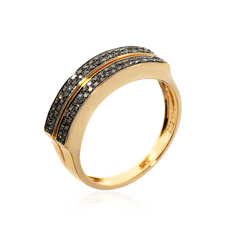 Кольцо с бриллиантами из желтого золота 585 (арт. 40905)