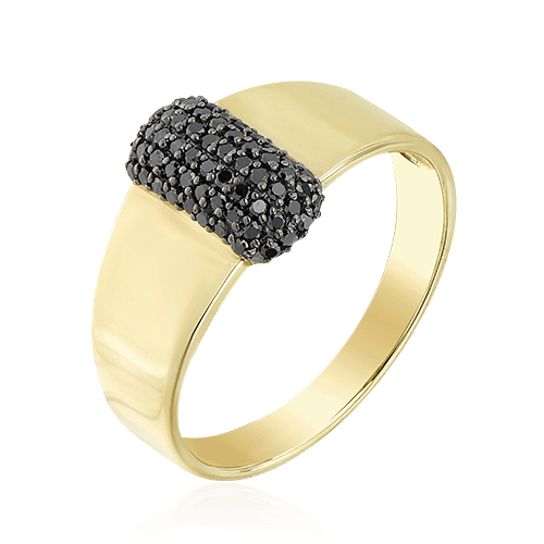 Кольцо с бриллиантами из желтого золота 585 (арт. 55392)