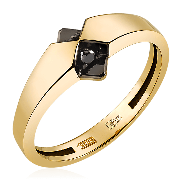 Кольцо с бриллиантами из желтого золота 585 (арт. 72300)