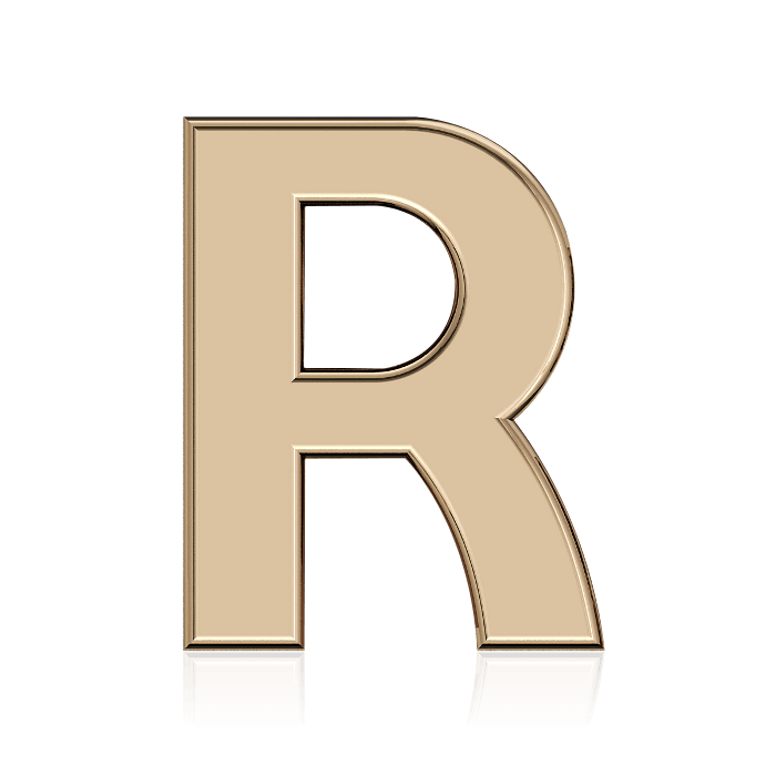 

Подвеска буква "r" из красного золота 585 пробы, Коллекция Weeks