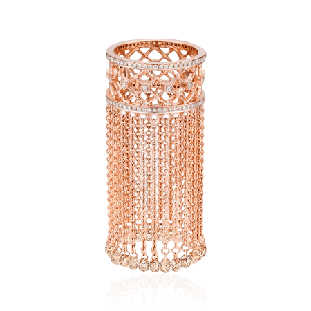 Кольцо с бриллиантами из розового золота 750 пробы, фото № 1