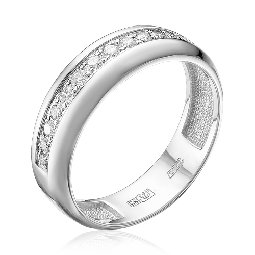 Кольцо с бриллиантами из белого золота 585 (арт. 49006)