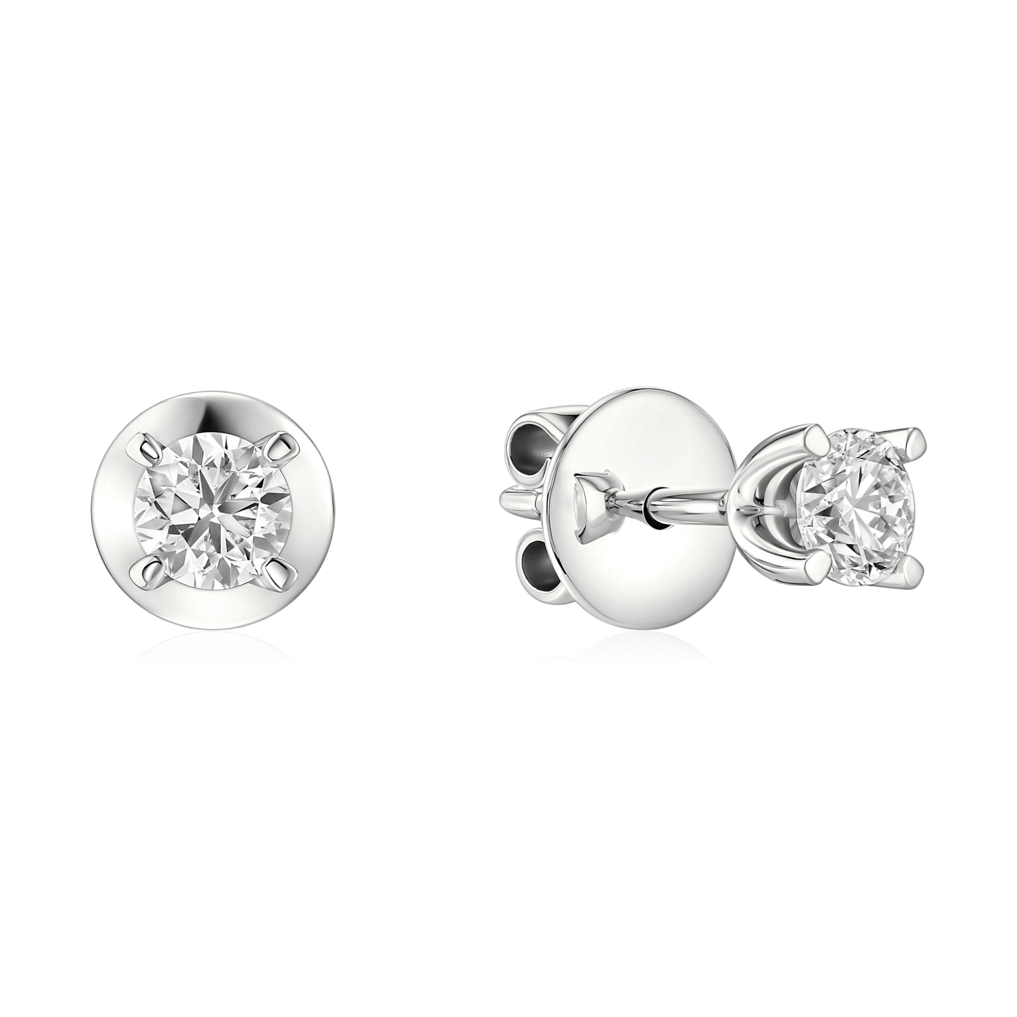 Серьги с бриллиантами из белого золота 585 пробы (арт. 130942)