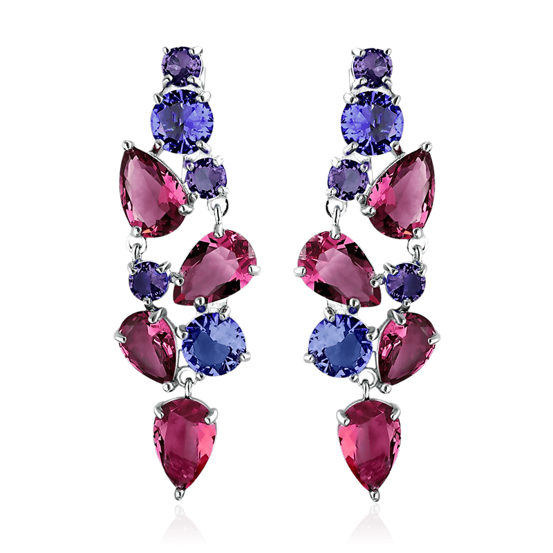 

Серьги с кварцем из серебра 925 пробы