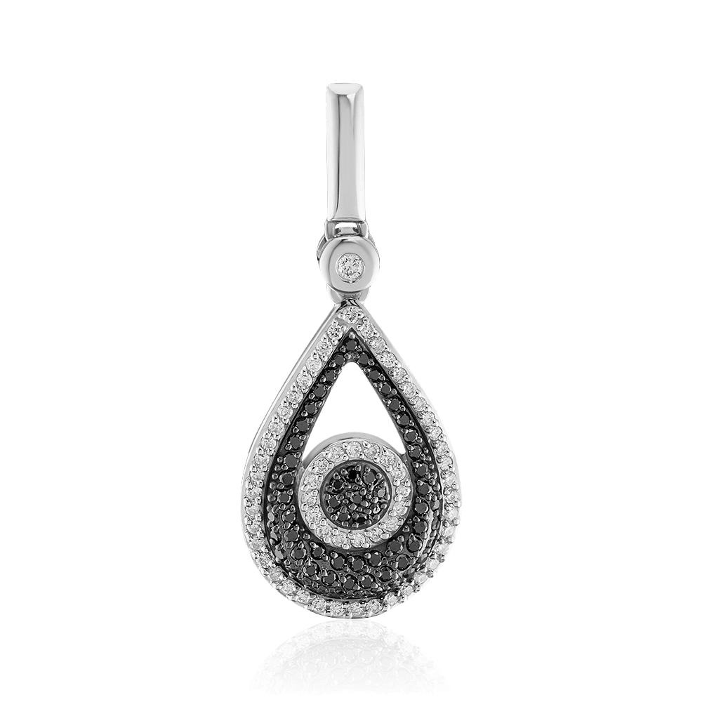 Подвеска с бриллиантами из белого золота 585 пробы (арт. 124695)