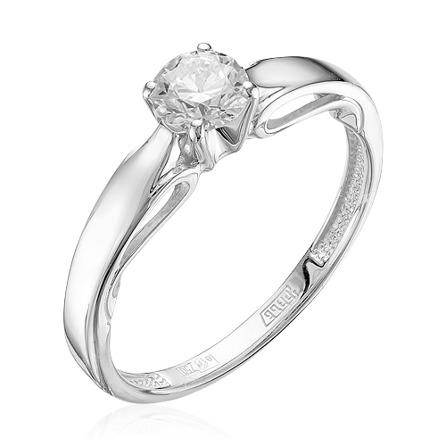 Кольцо с бриллиантами из белого золота 585, фото № 1