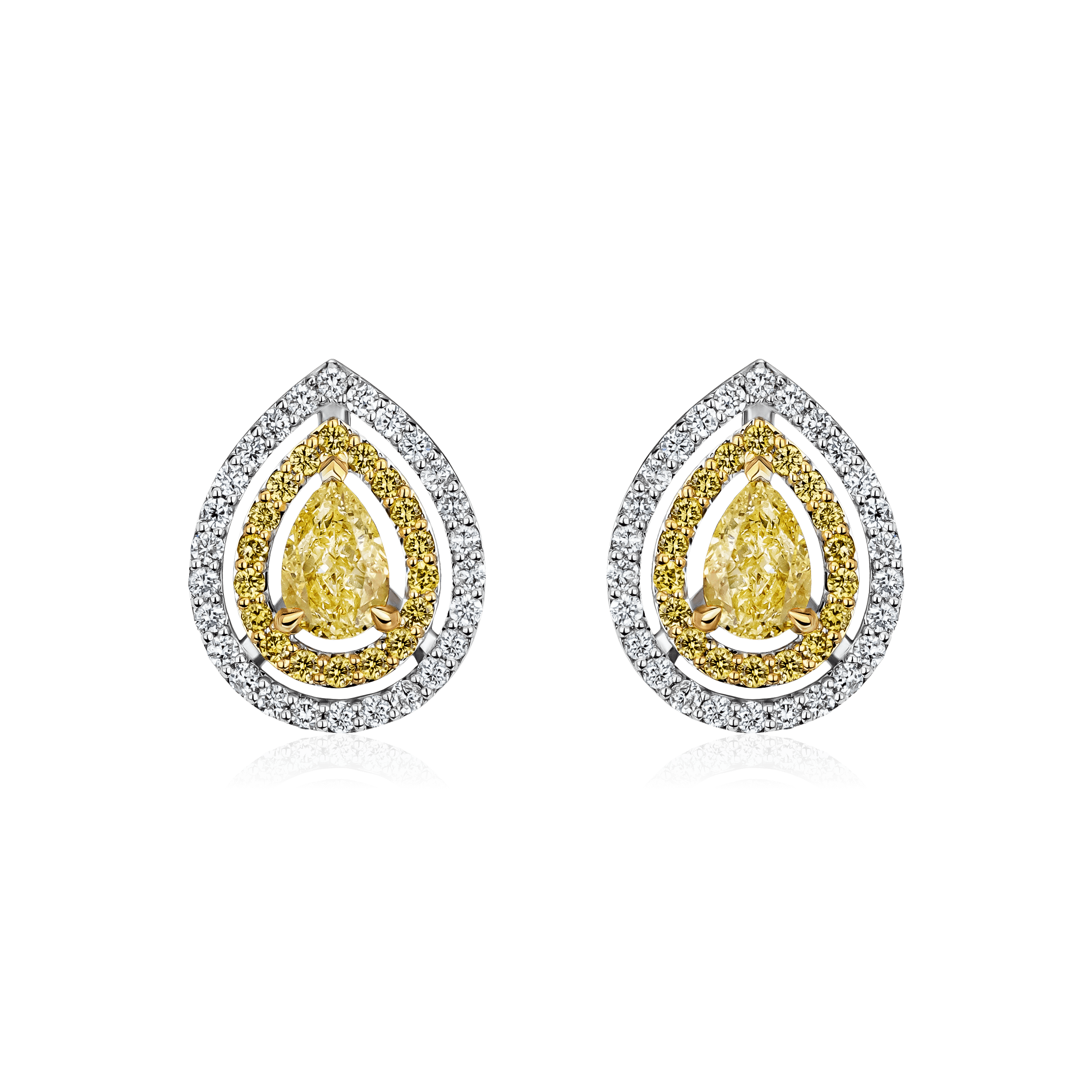 Серьги с бриллиантами из белого золота 585 пробы (арт. 103161)