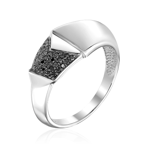 Кольцо с бриллиантами из белого золота 585 (арт. 55129)