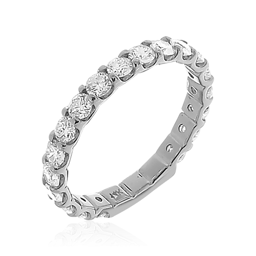 Кольцо с бриллиантами из белого золота 585 (арт. 71419)