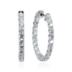 Серьги с бриллиантами из белого золота 585 пробы (арт. 56008)
