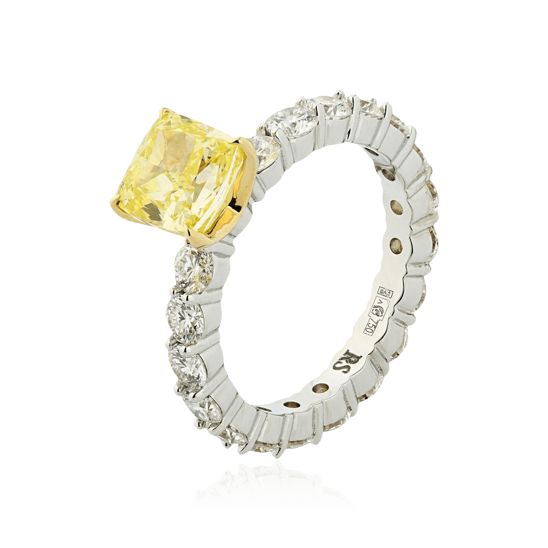Кольцо с бриллиантами из белого золота 750 пробы (арт. 99620)