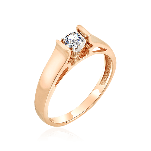 Кольцо с бриллиантами из красного золота 585 (арт. 59560)